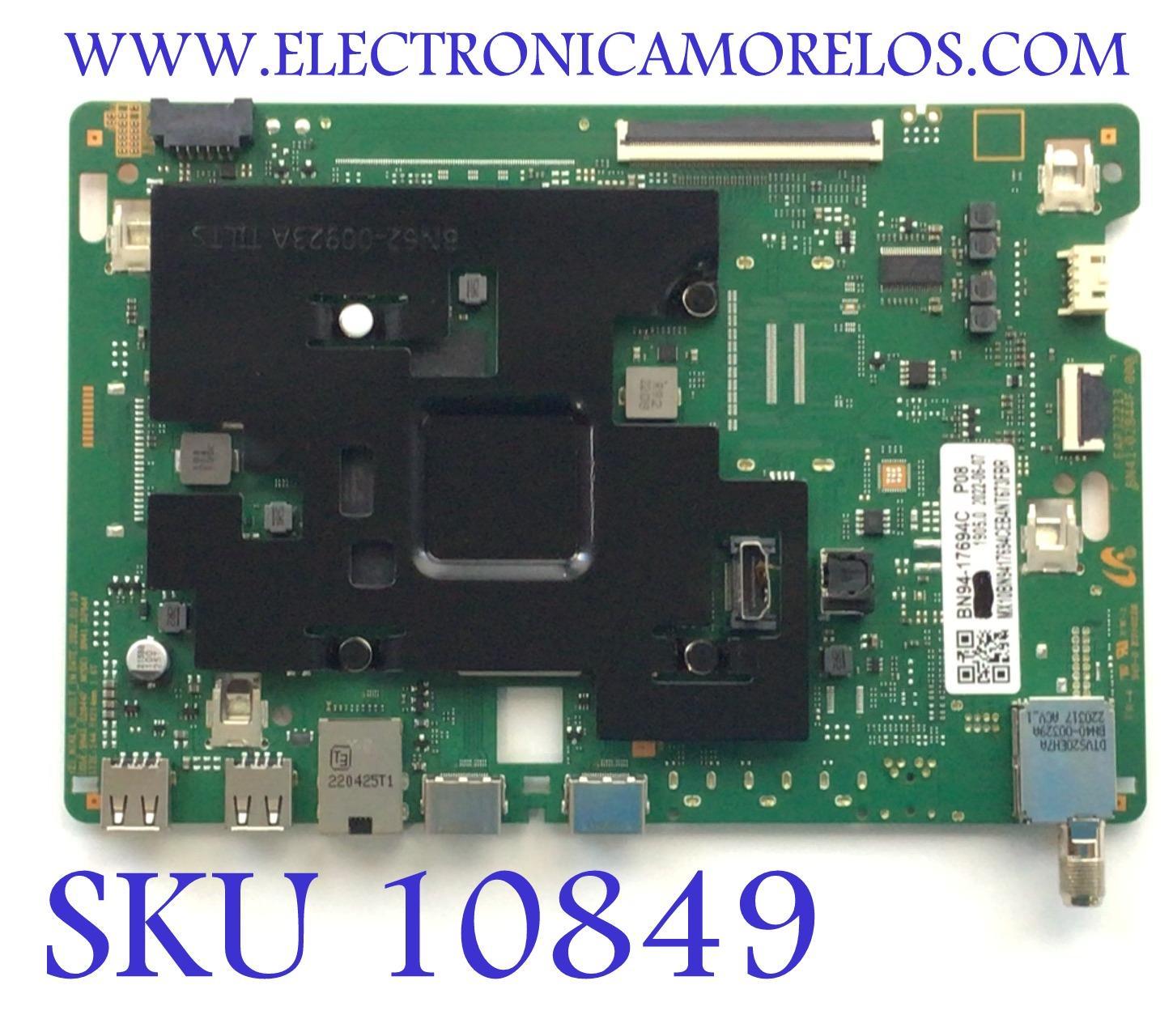 MAIN PARA TV SAMSUNG 4K·UHD·HDR / NUMERO DE PARTE BN94-17694C / BN41-02844F / BN97-00098Y / BN9417694C / PANEL CY-SA055HGLV4H / DISPLAY LSF550FN17-Q01 / 53697A / MODELO UN55AU8000FXZA FJ21 / UN55AU8000FXZA / UN55AU8000FXZA FF18 / UN55AU8000BXZA FF12